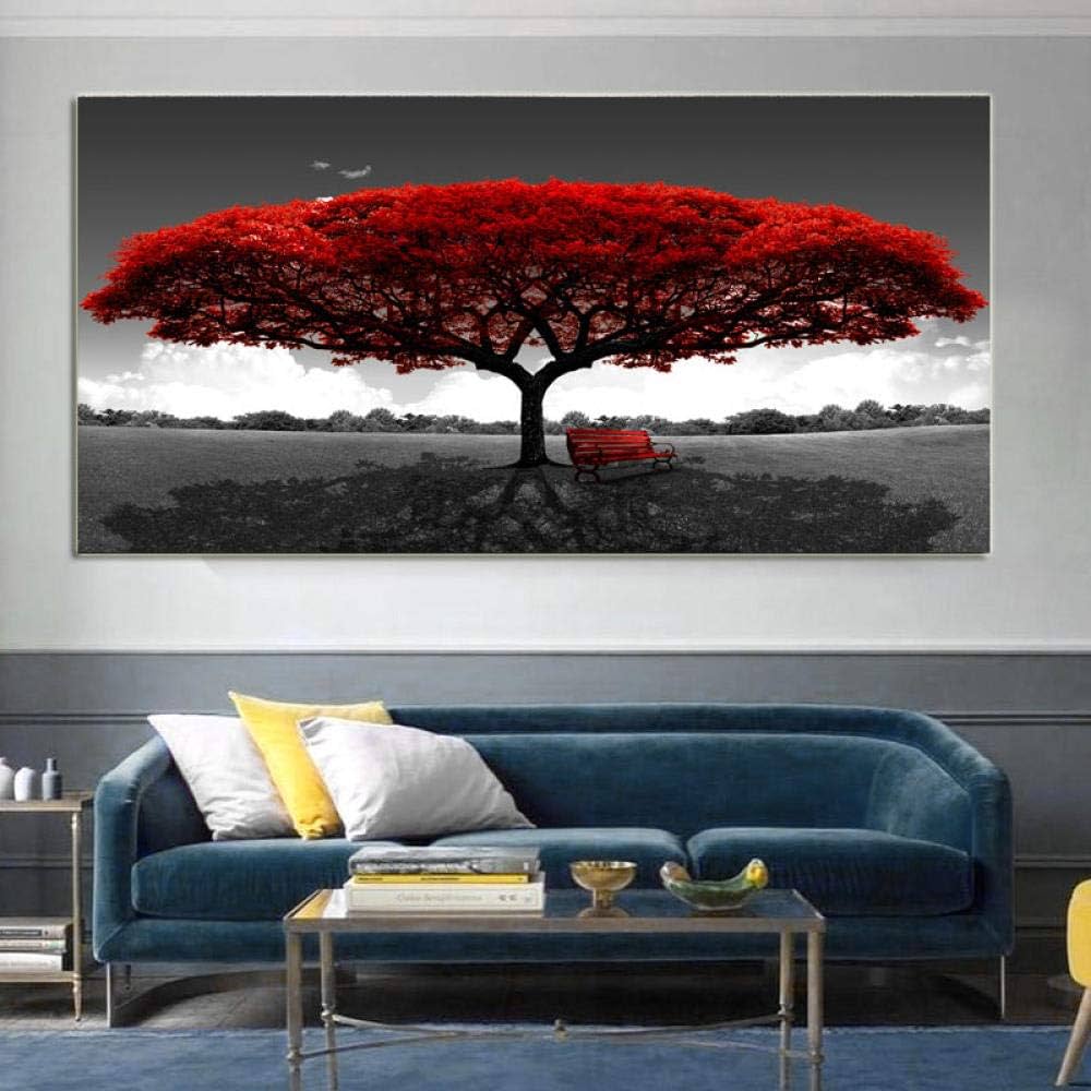 Canvas Albero Rosso-1