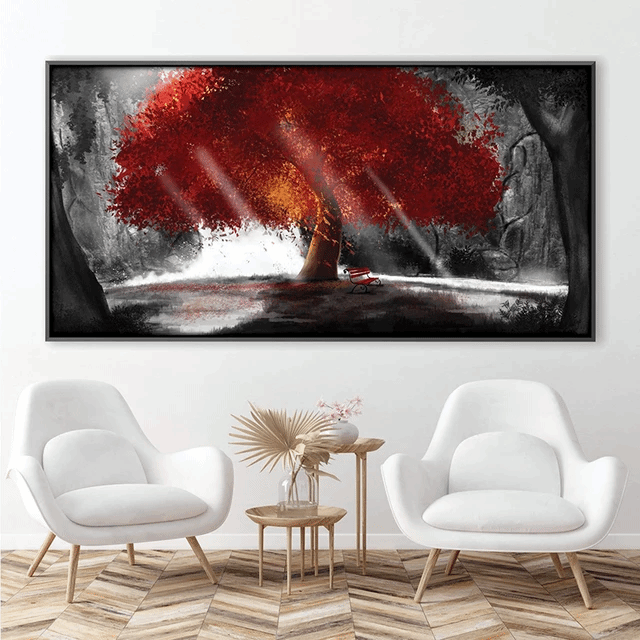 Canvas Albero Rosso