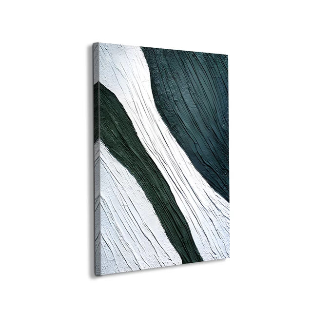 Milk-green abstract painting