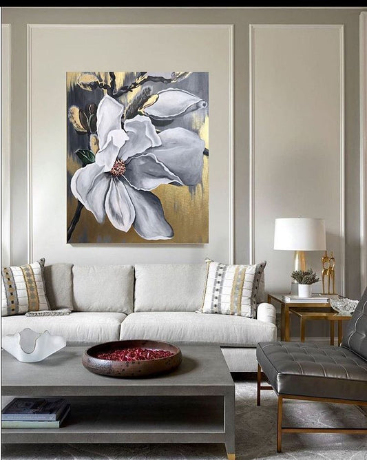 White flower painting